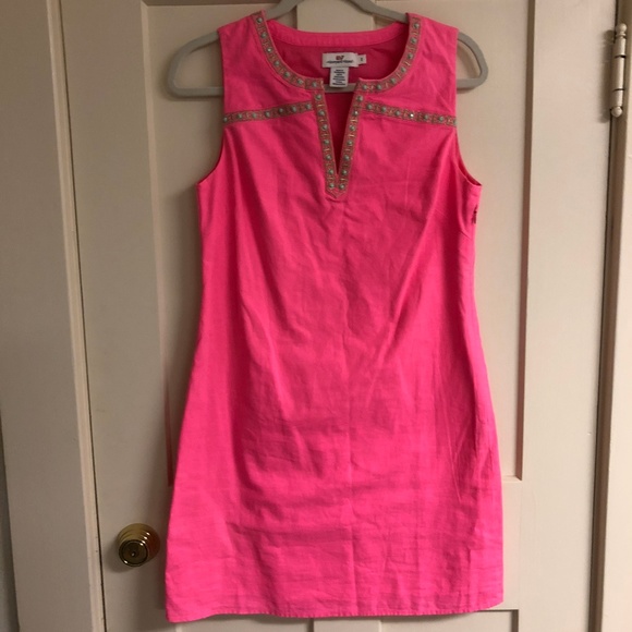 Vineyard Vines Hot Pink Embellished Dress - Picture 2 of 5